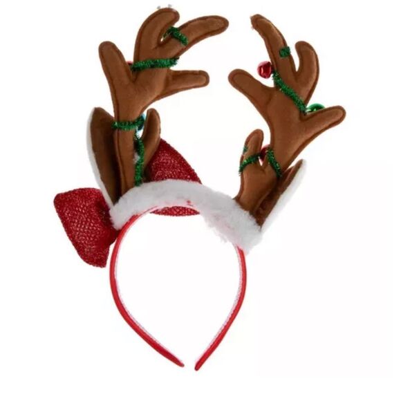 Reindeer Antlers & Jingle Bells Headband - Picture 3 of 3